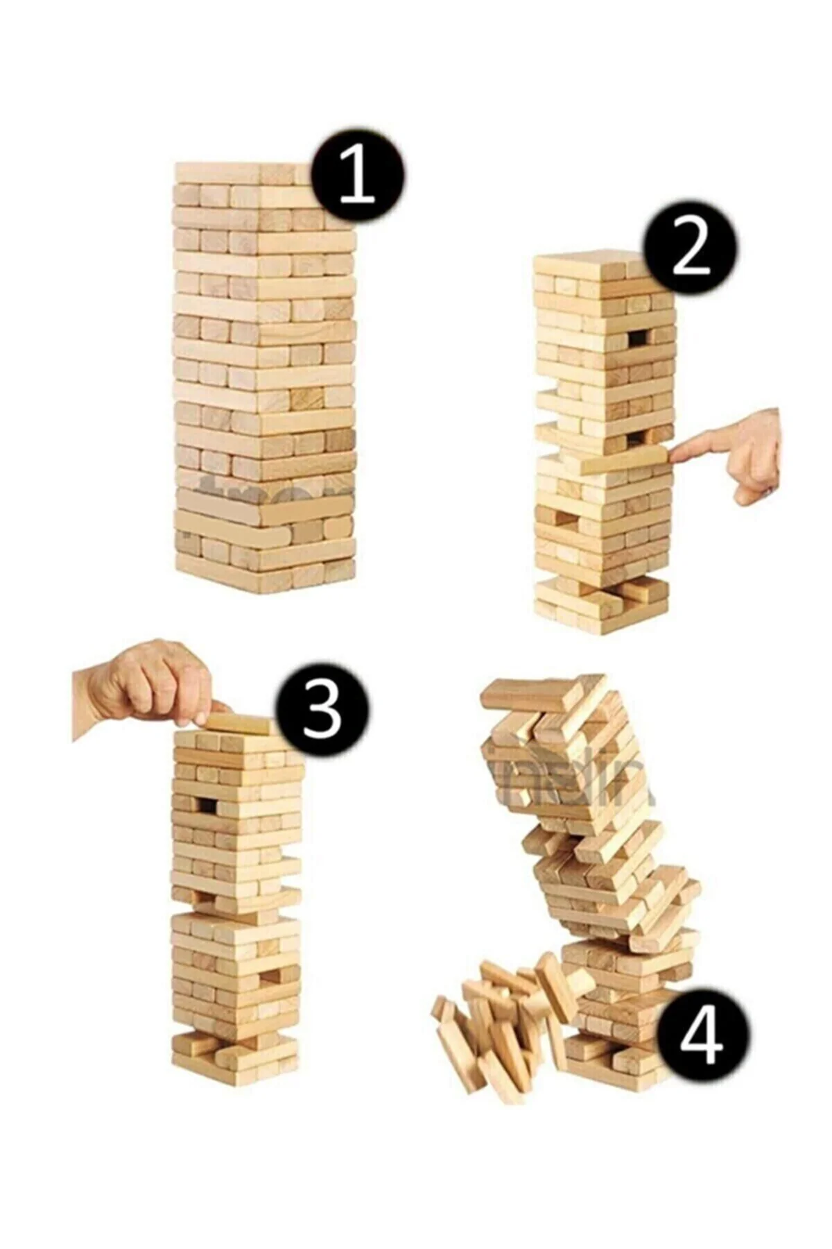 اسباب بازی های آموزشی JENGA AWESOME BALANCE GAME BABY PARENT FAMILY BOX مربی سرگرمی Star Okey