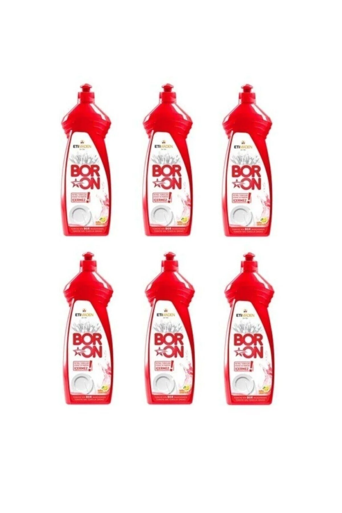 قرص و پودر ماشین ظرفشویی مواد تمیز کننده شستشوی دست مایع بور 650 میلی لیتر X 6 قطعه Boron