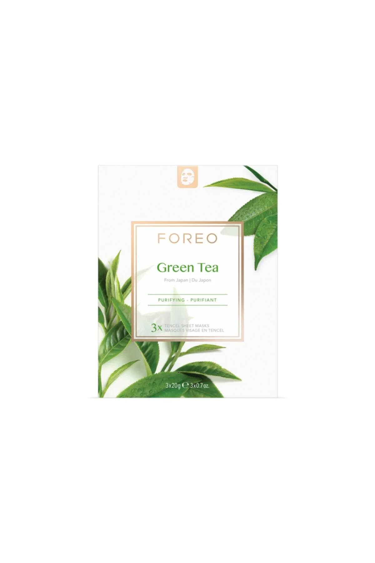 ماسک صورت واتر جت تصفیه چای سبز 3 کاغذ  Foreo