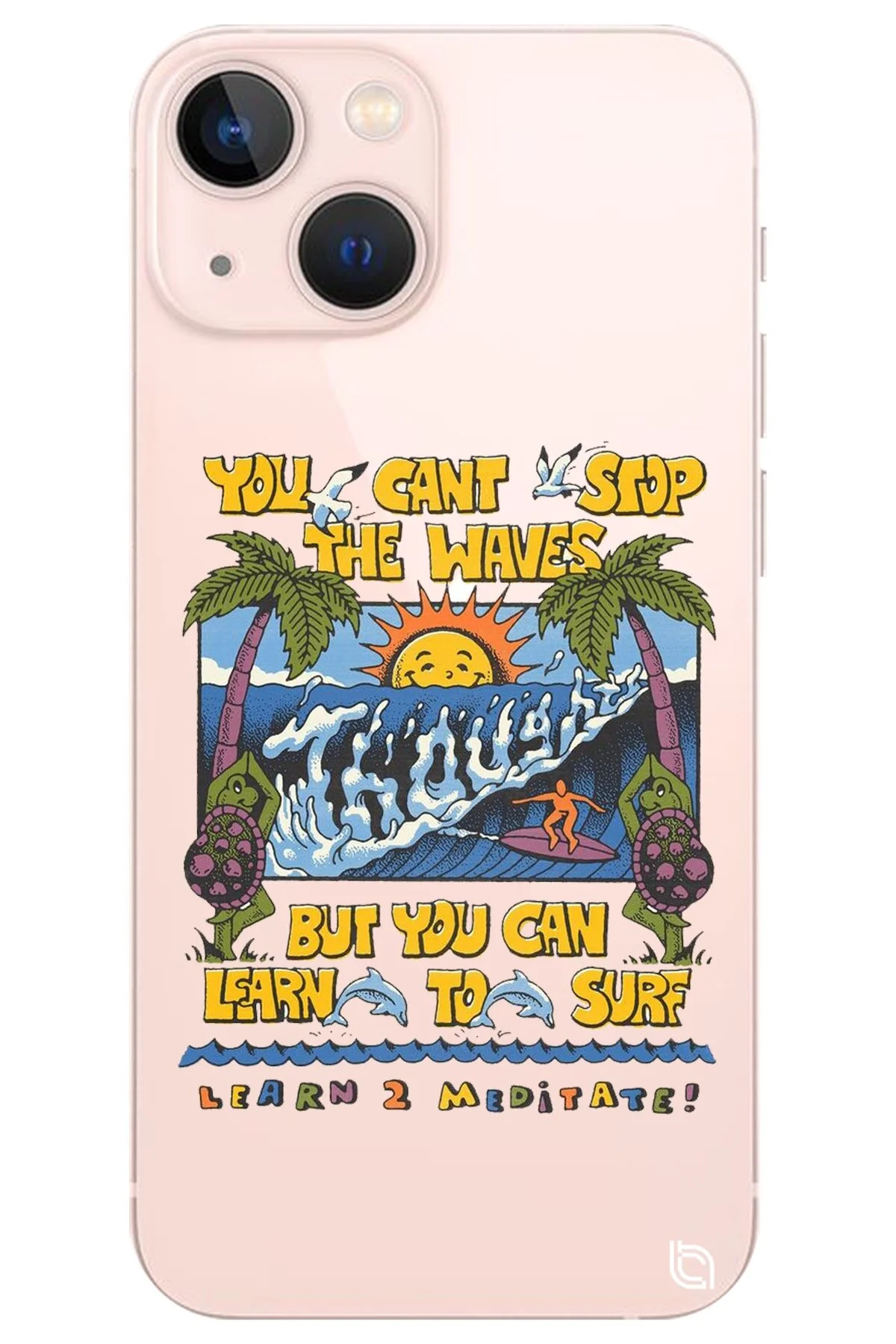 کاور و قاب گوشی سیلیکونی شفاف با طرح امواج IPHONE 13 WANNA PROTECT