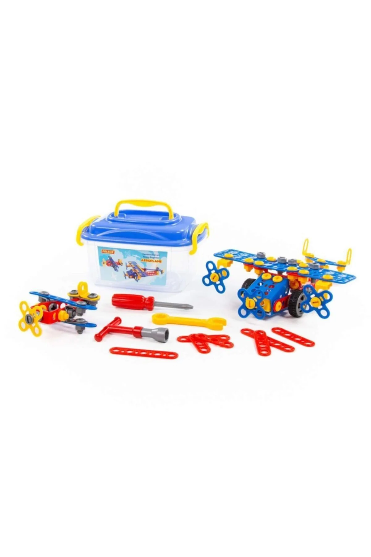 لگو و اسباب بازی های ساخت محور TOY INVENTOR DESIGN PARTS 2 PLANES MULTIPLE 186 PIECES LEGO IN BOX از ترکیه Polesie