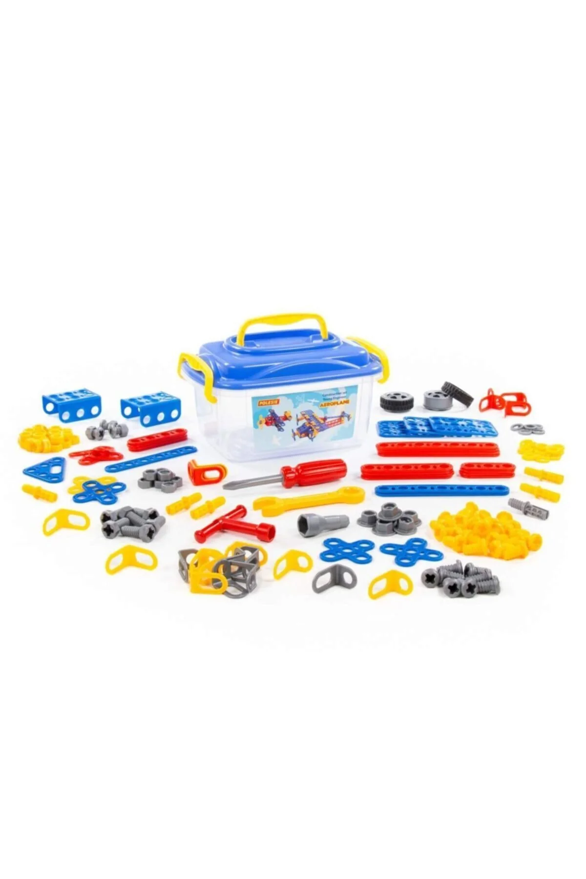 لگو و اسباب بازی های ساخت محور TOY INVENTOR DESIGN PARTS 2 PLANES MULTIPLE 186 PIECES LEGO IN BOX از ترکیه Polesie