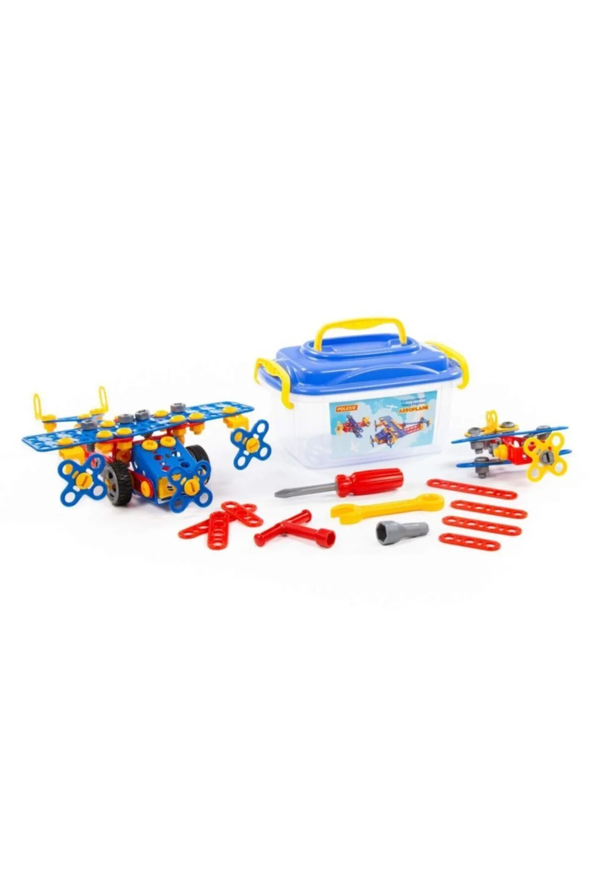 لگو و اسباب بازی های ساخت محور TOY INVENTOR DESIGN PARTS 2 PLANES MULTIPLE 186 PIECES LEGO IN BOX از ترکیه Polesie