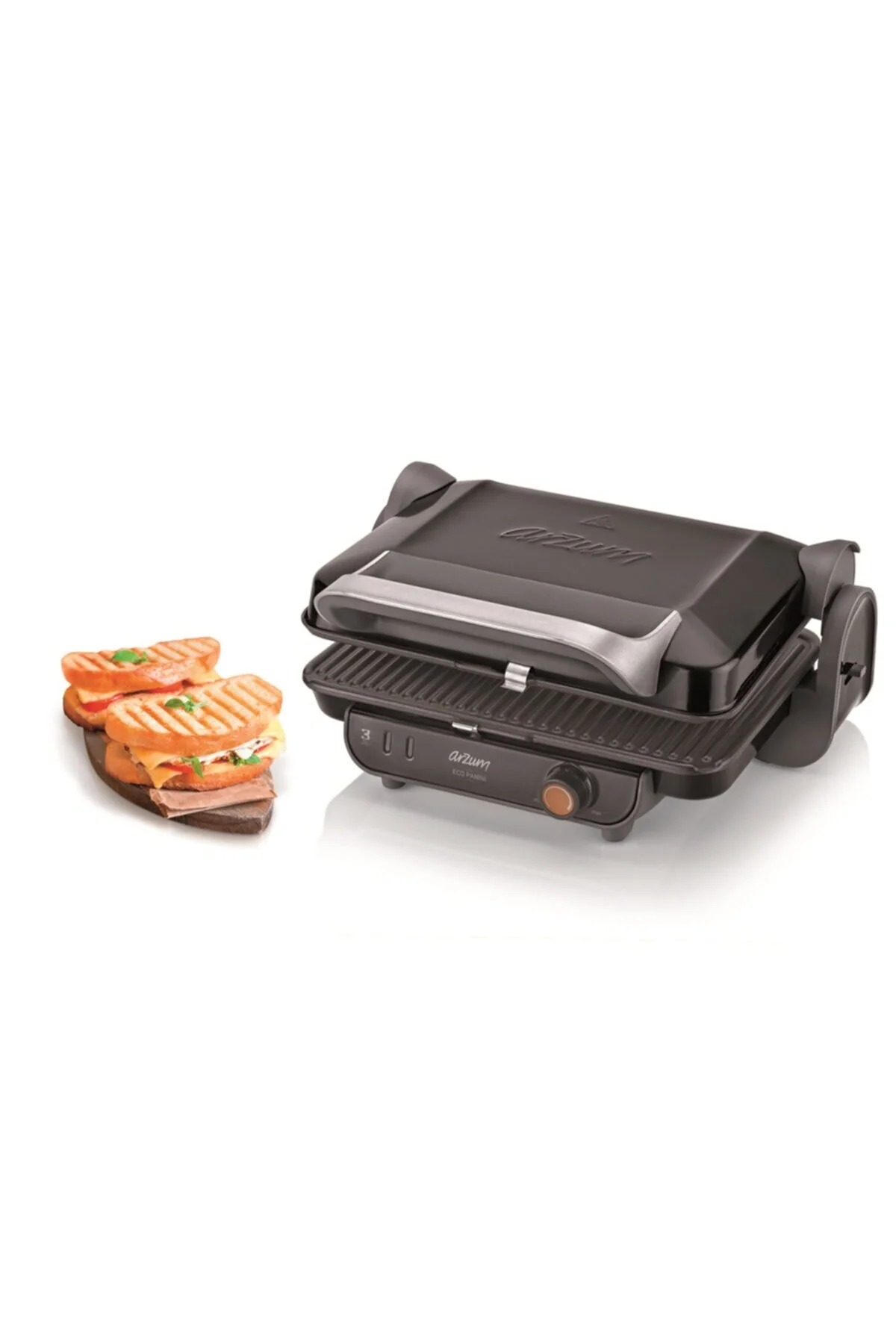 دستگاه ساندویچ و تست AR2005 ECO PANINI GRILL AND TOASTER سیاه Arzum
