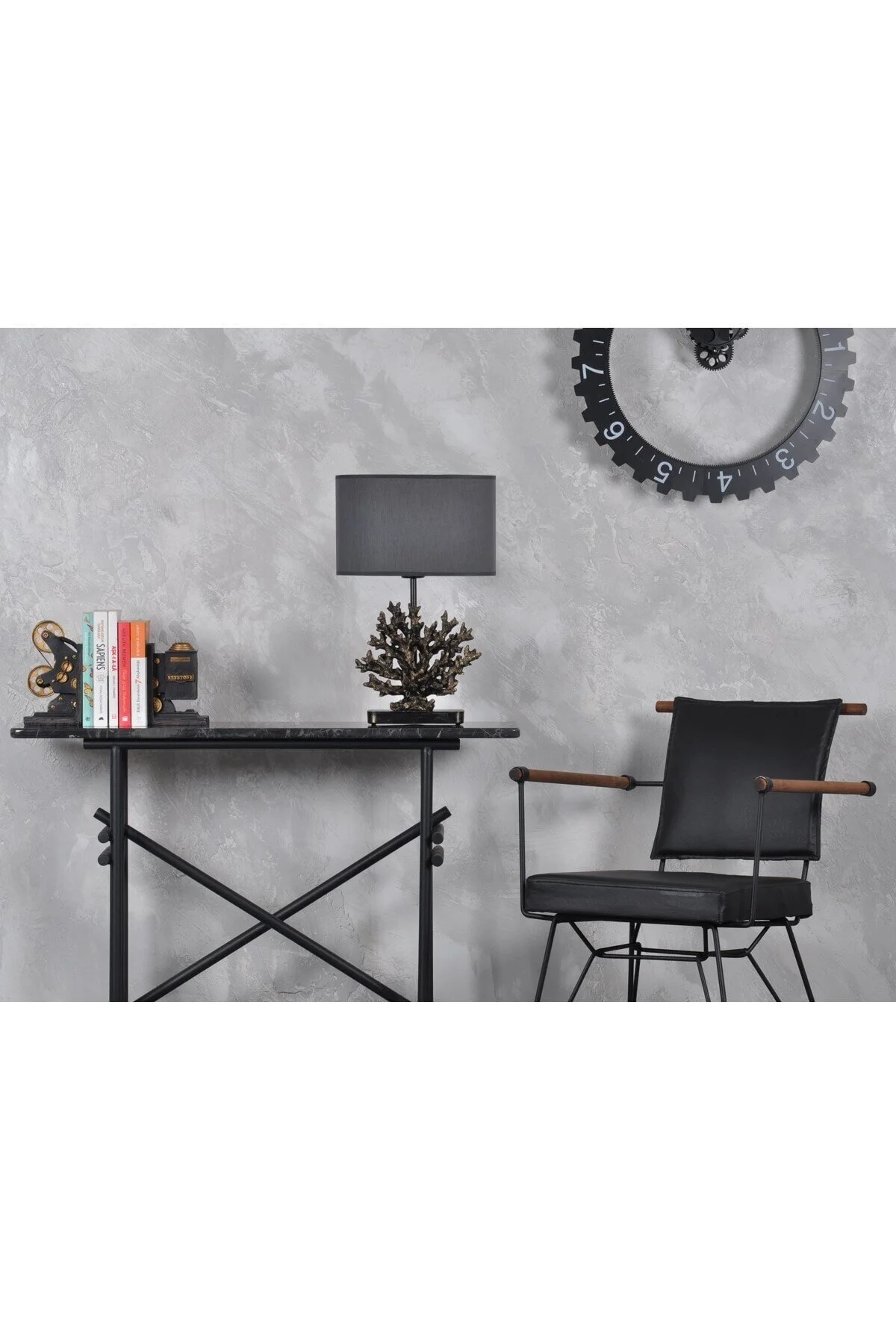 آباژور خاکستری دکوری طراحی مدرن Mercan Labajur Gold Gray کیودک Qdec