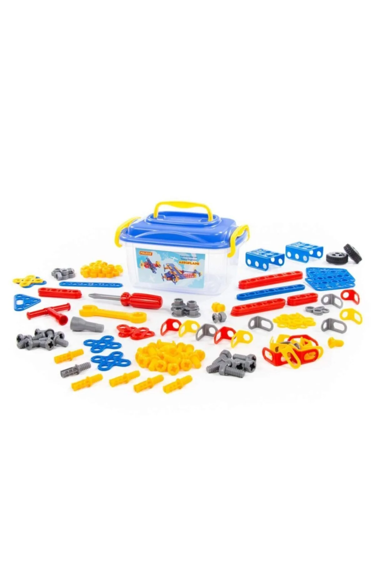 لگو و اسباب بازی های ساخت محور TOY INVENTOR DESIGN PARTS 2 PLANES MULTIPLE 186 PIECES LEGO IN BOX از ترکیه Polesie