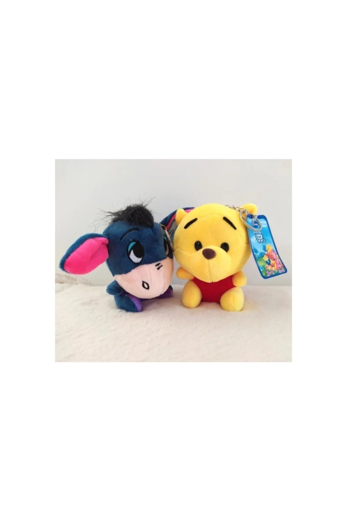جلیقه کلید 2 تکه جاکلیدی مخمل دار ناز WINNIE THE DONKEY Piraye Hediyelik Eşya