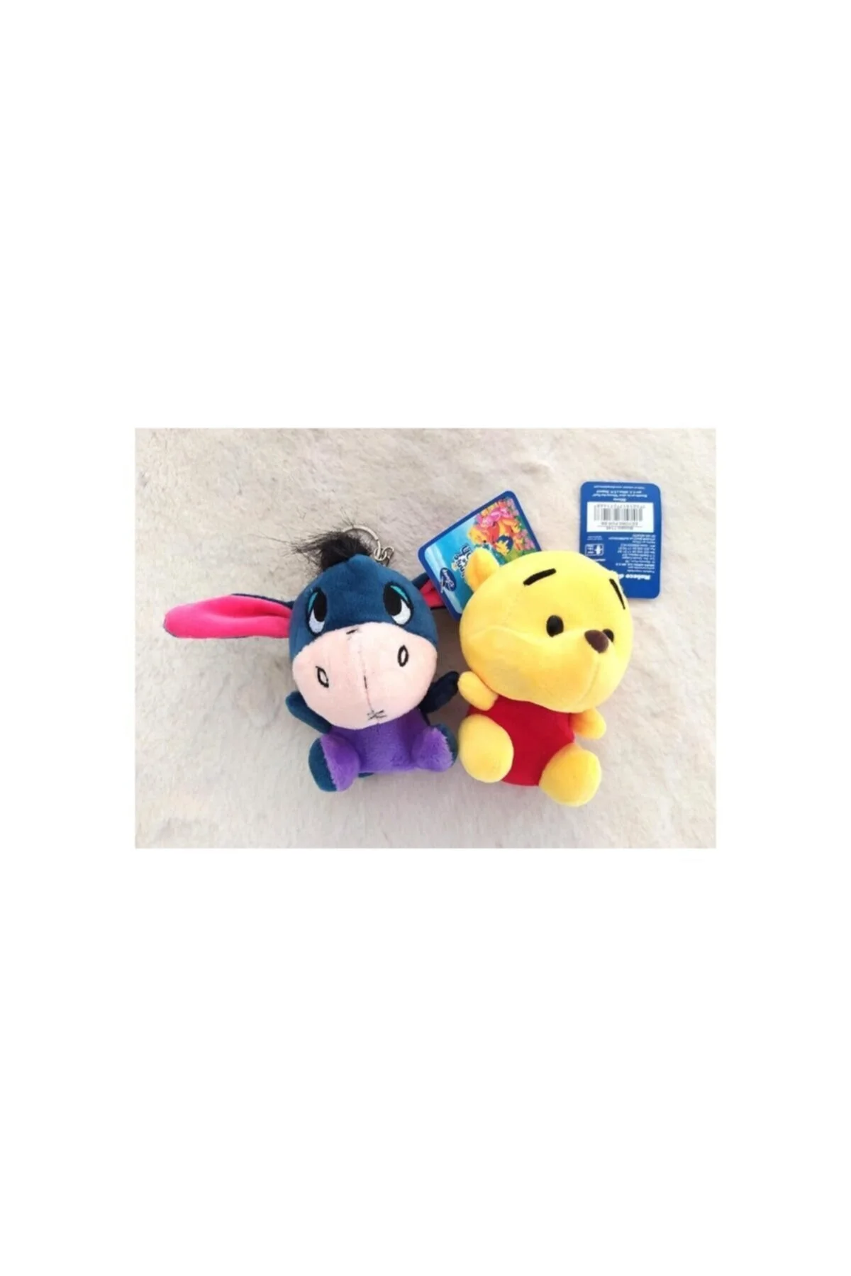 جلیقه کلید 2 تکه جاکلیدی مخمل دار ناز WINNIE THE DONKEY Piraye Hediyelik Eşya