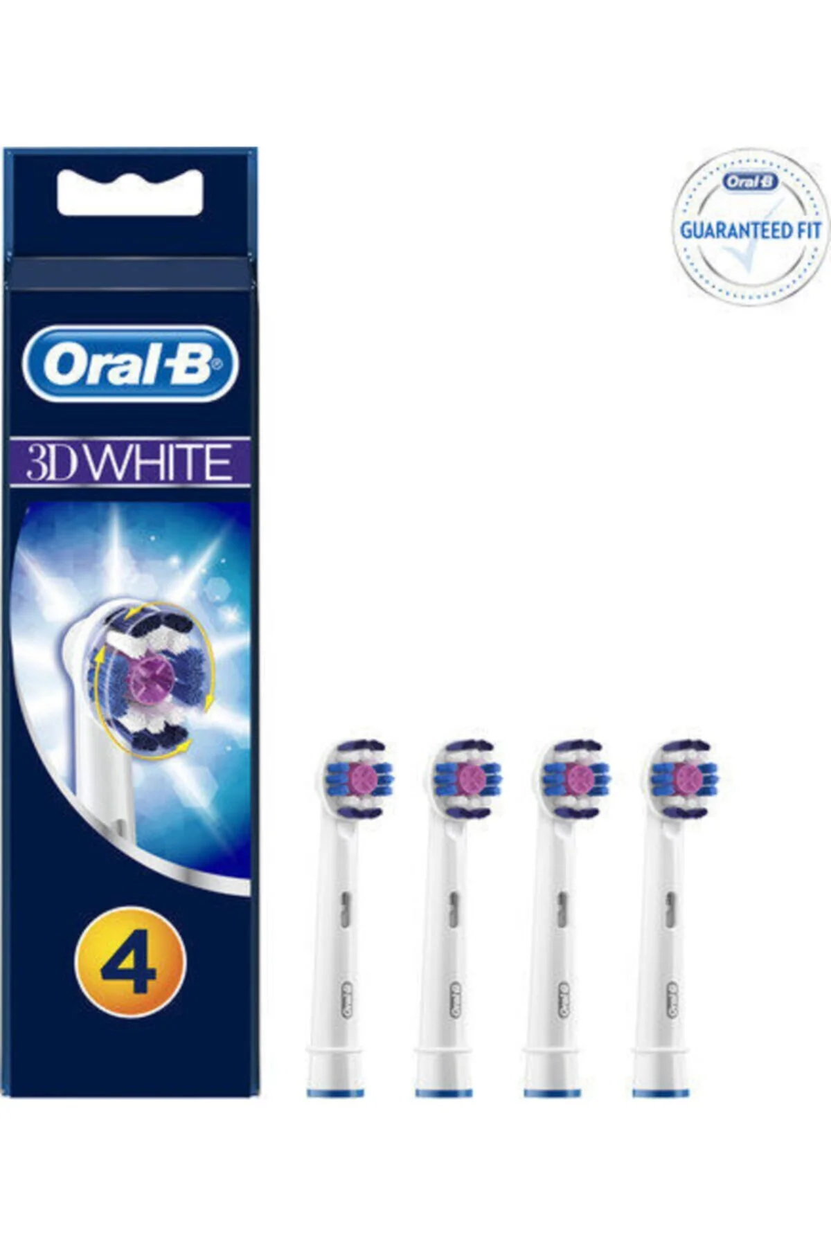 سری یدک مسواک برند: TOOTHBRUSH REPLACEMENT HEADS PRO WHITE 4 PIECES دسته: سر تعویض اورجینال Oral-B