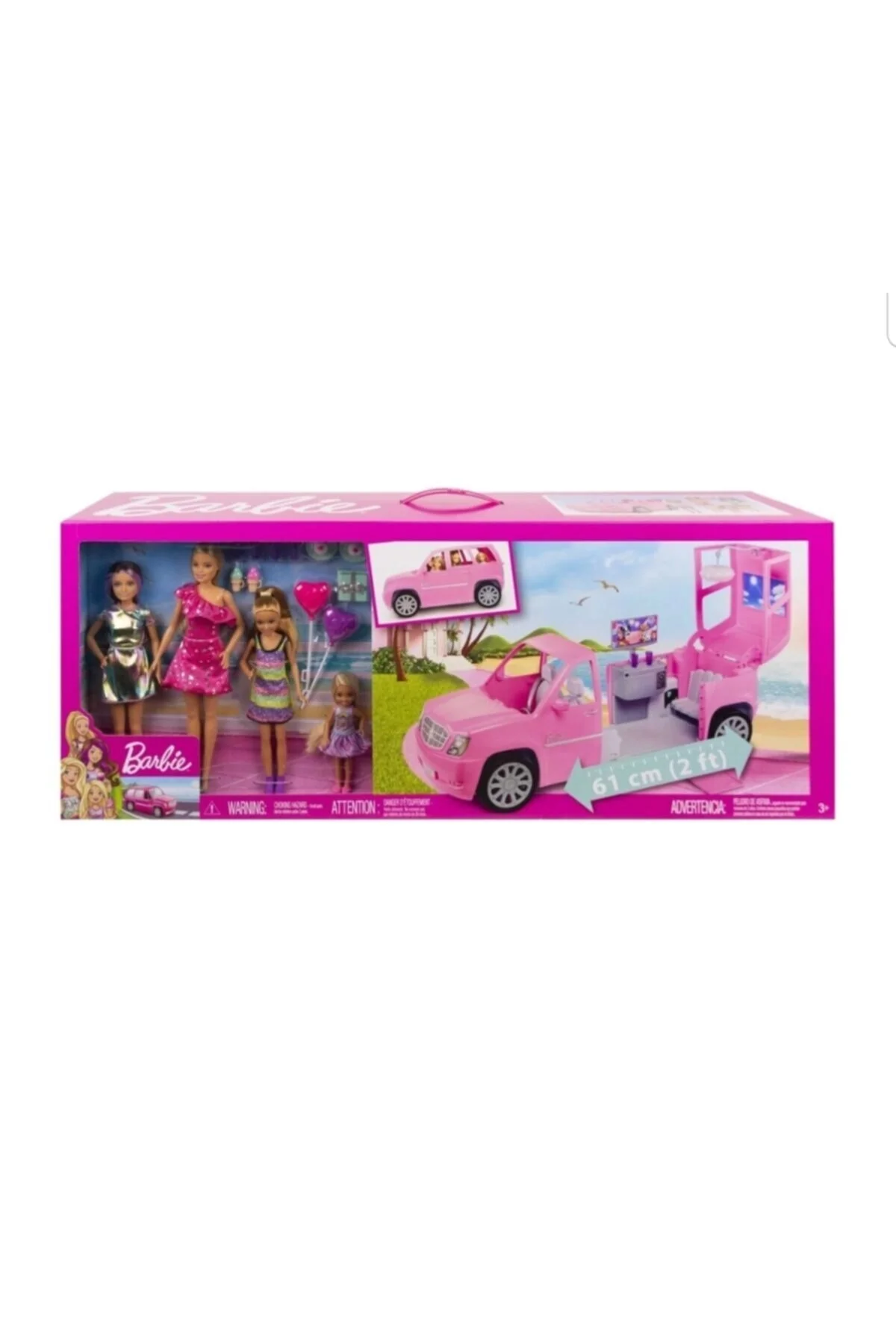ماشین اسباب بازی ابزار صورتی و خواهر برادر ست دخترانه Barbie