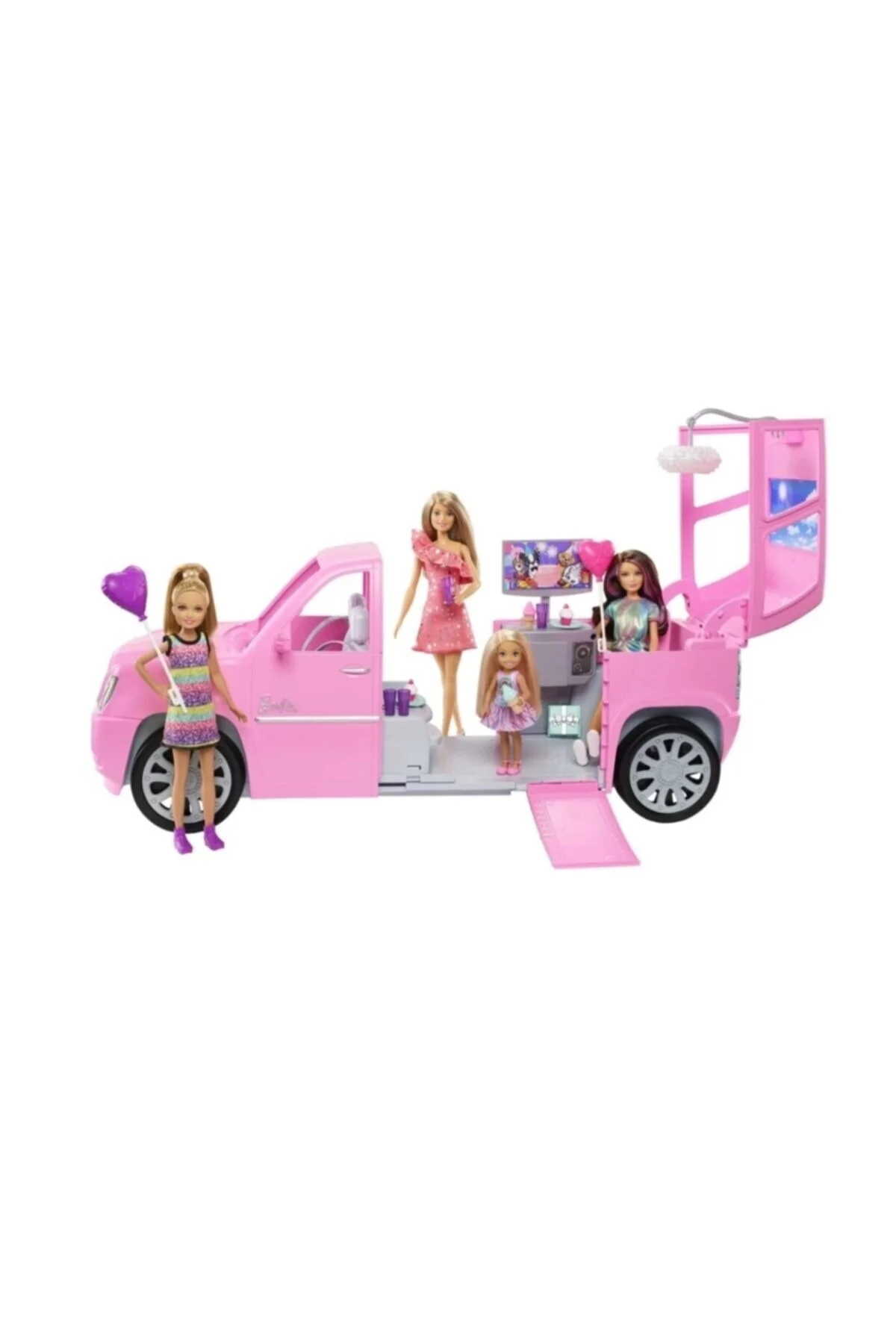 ماشین اسباب بازی ابزار صورتی و خواهر برادر ست دخترانه Barbie