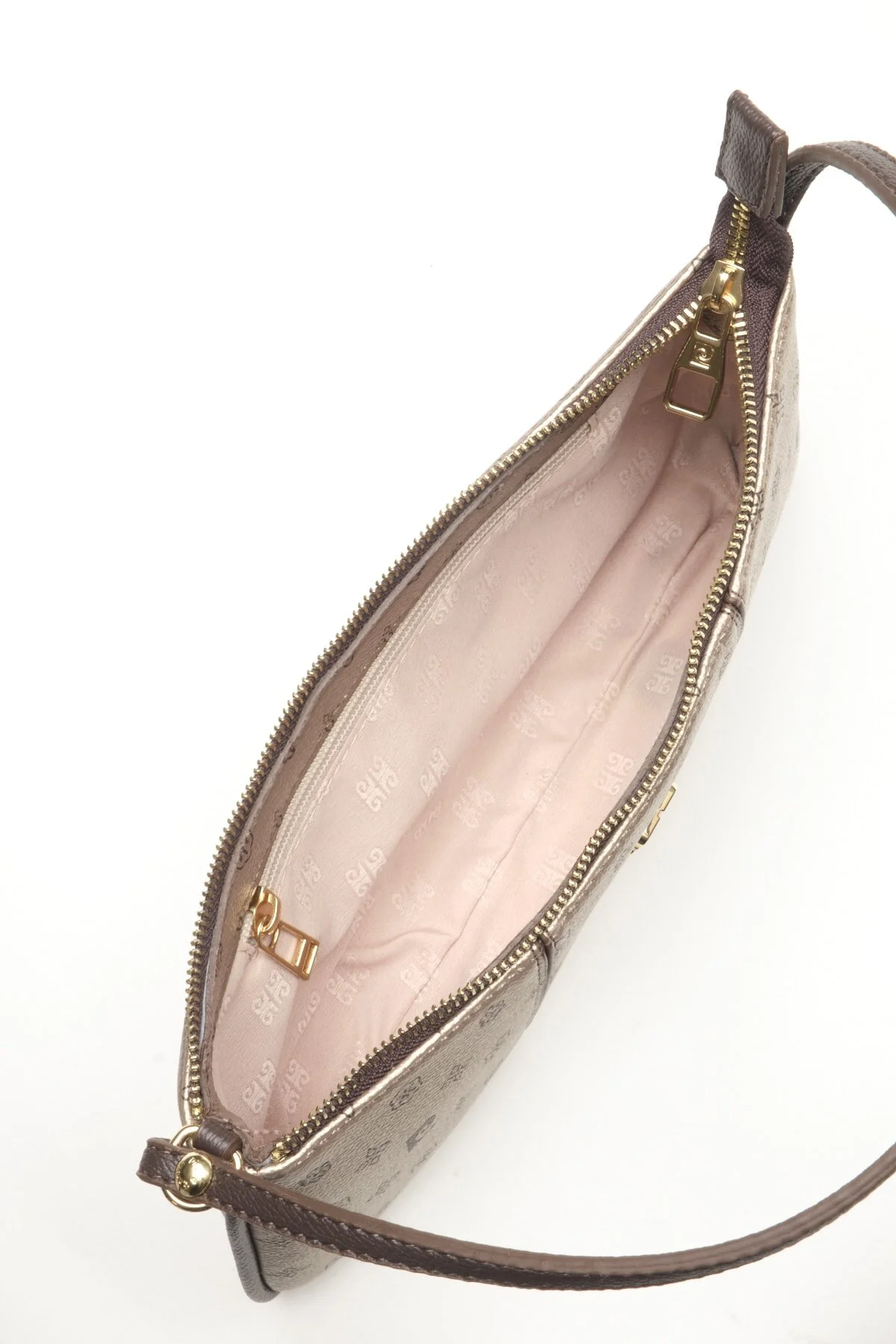 کیف شانه ای زنانه مونوگرام طلایی 05PO22Y1564 Pierre Cardin