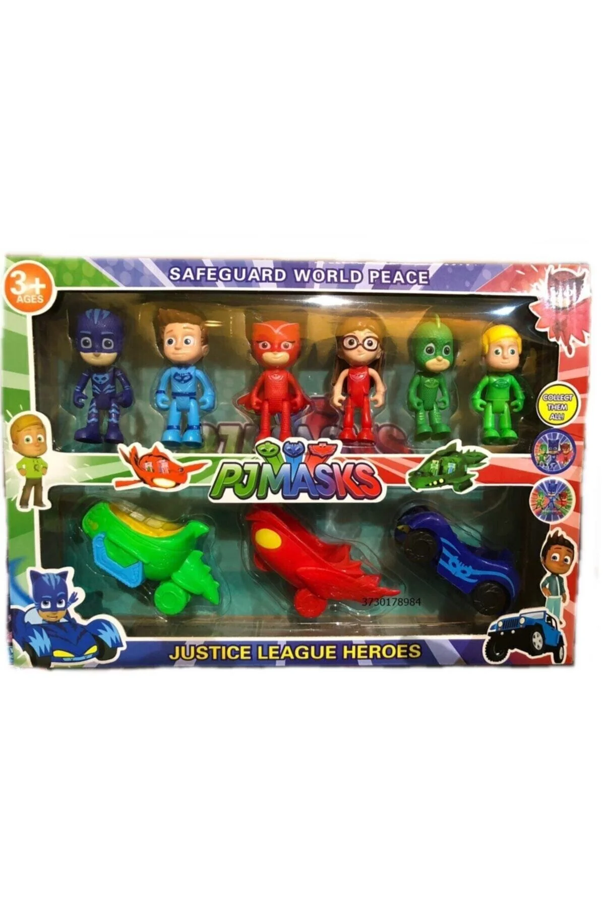 اسباب بازی های فیگور دیگر PJ MASK PAJA MASKS ماشین 9 تکه Can Ali Toys