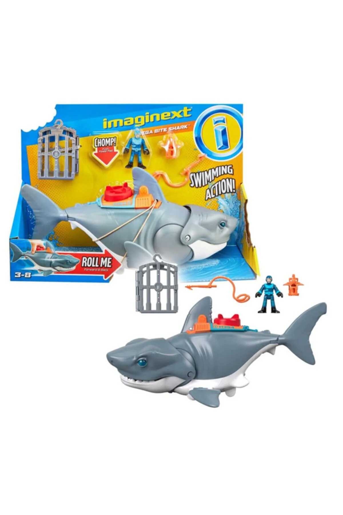 ست بازی مردانه و زنانه مجموعه کوسه دیوانه GKG77 ایمجینکس Imaginext