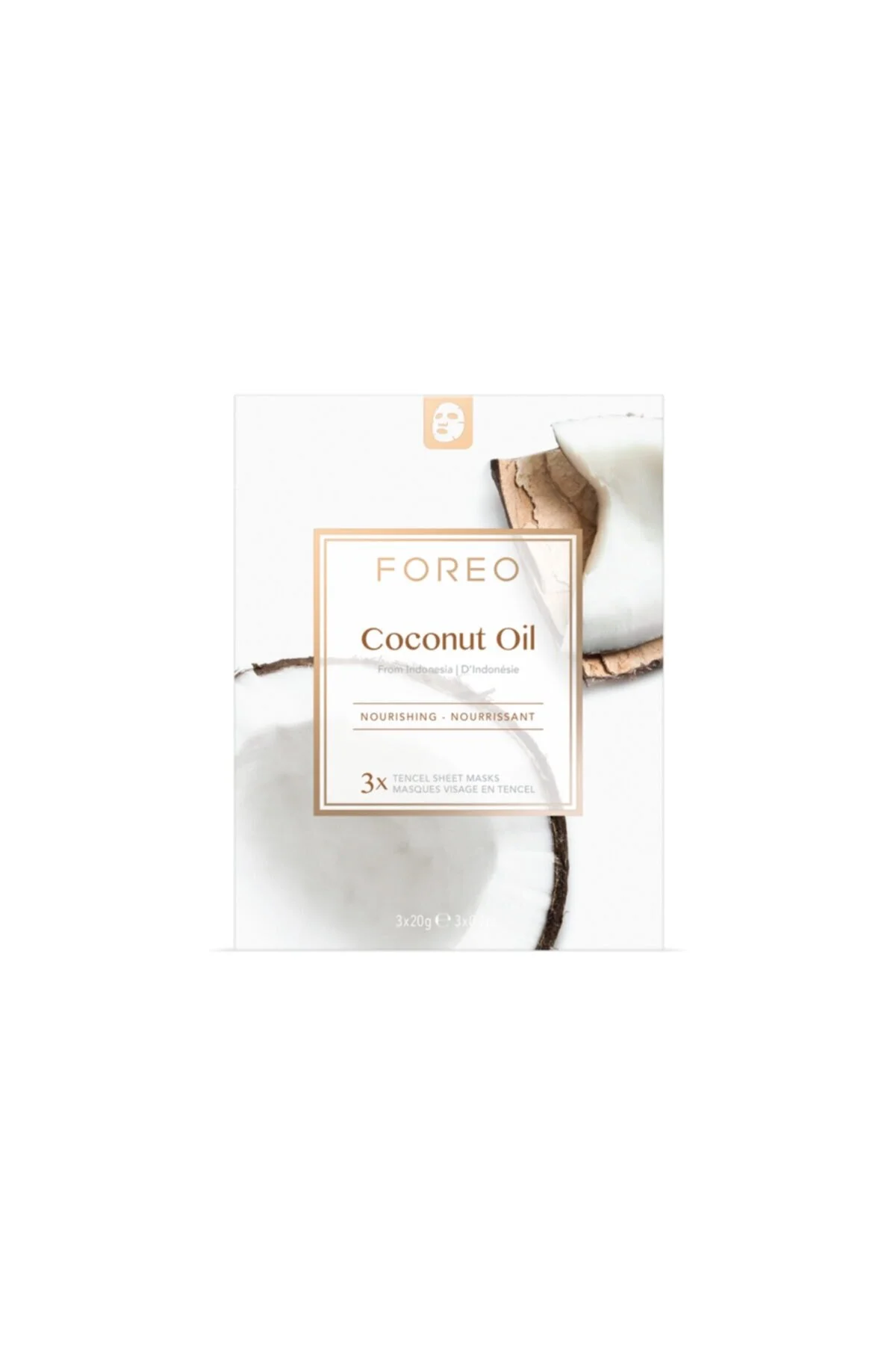ماسک صورت واتر جت روغن نارگیل تغذیه 3 کاغذی  Foreo