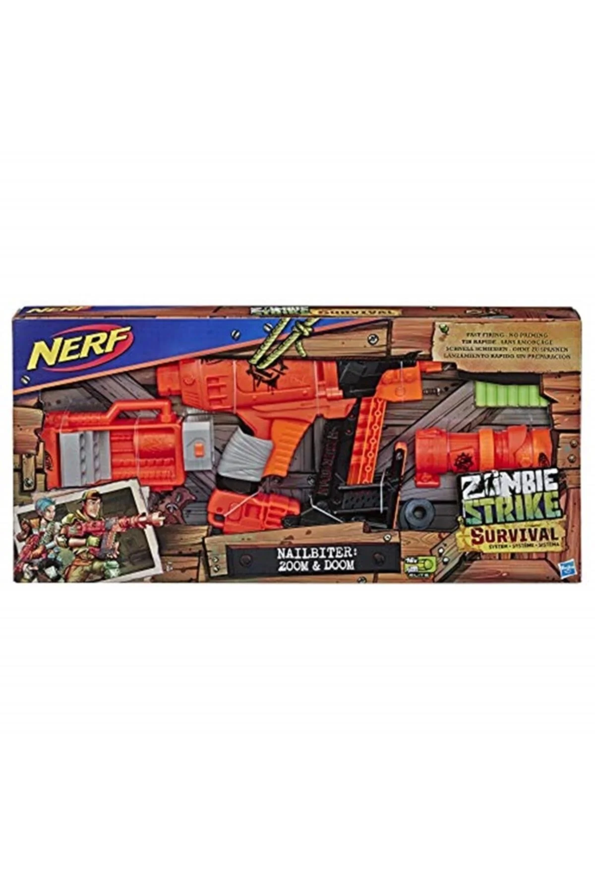 تفنگ های اسباب بازی و آب نخبگان ZOMBIE STRIKE NAILBITER E6163 نرف اورجینال Nerf