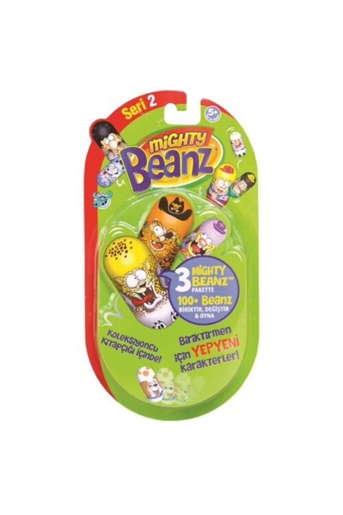 اسباب بازی های فیگور دیگر 3 بسته لوبیا دیوانه اورجینال Mighty Beanz