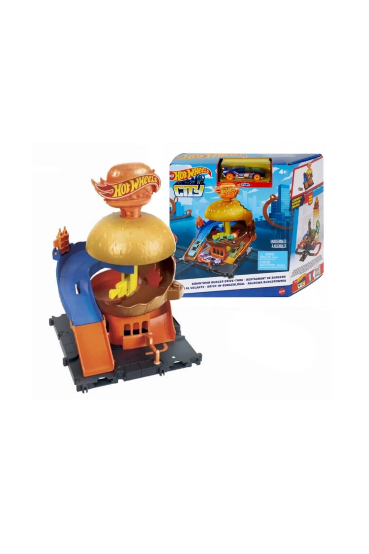 ماشین اسباب بازی HDR26 CITY LIFE SERIES DRIVE THRU RESTAURANT HAMBURGER از ترکیه HOT WHEELS