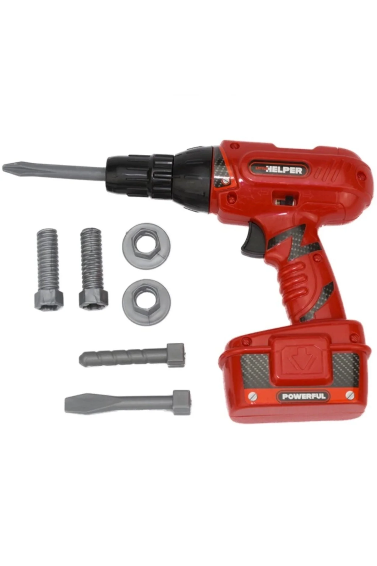 لگو و اسباب بازی های ساخت محور ست تعمیری پیچ مته کارکرده با باتری کمکی 8 تکه آموزشی RED DRILL از ترکیه Muhtelif