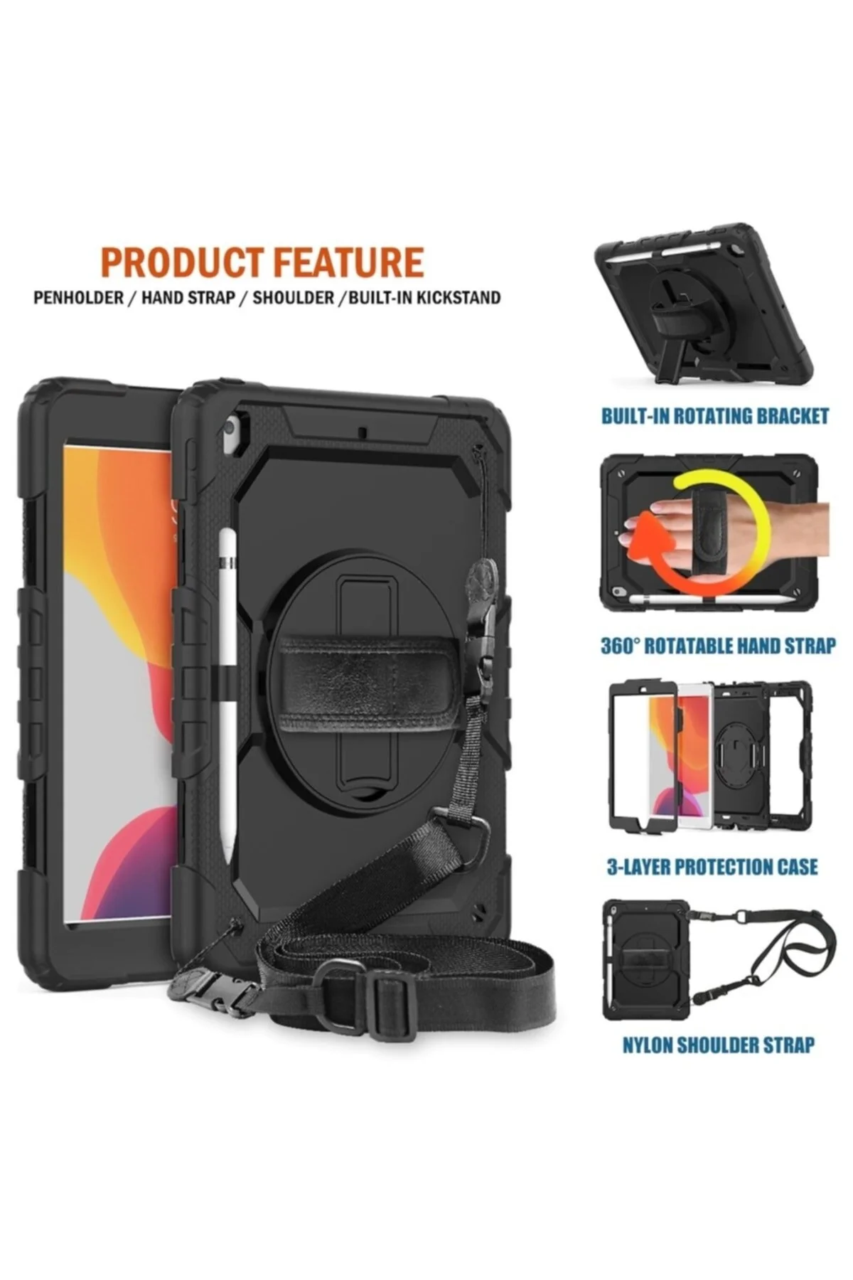 کاور تبلت دخترانه و پسرانه بچگانه IPAD 7. GENERATION 10.2 'CASE CASE DEFEND m.tk moveteck