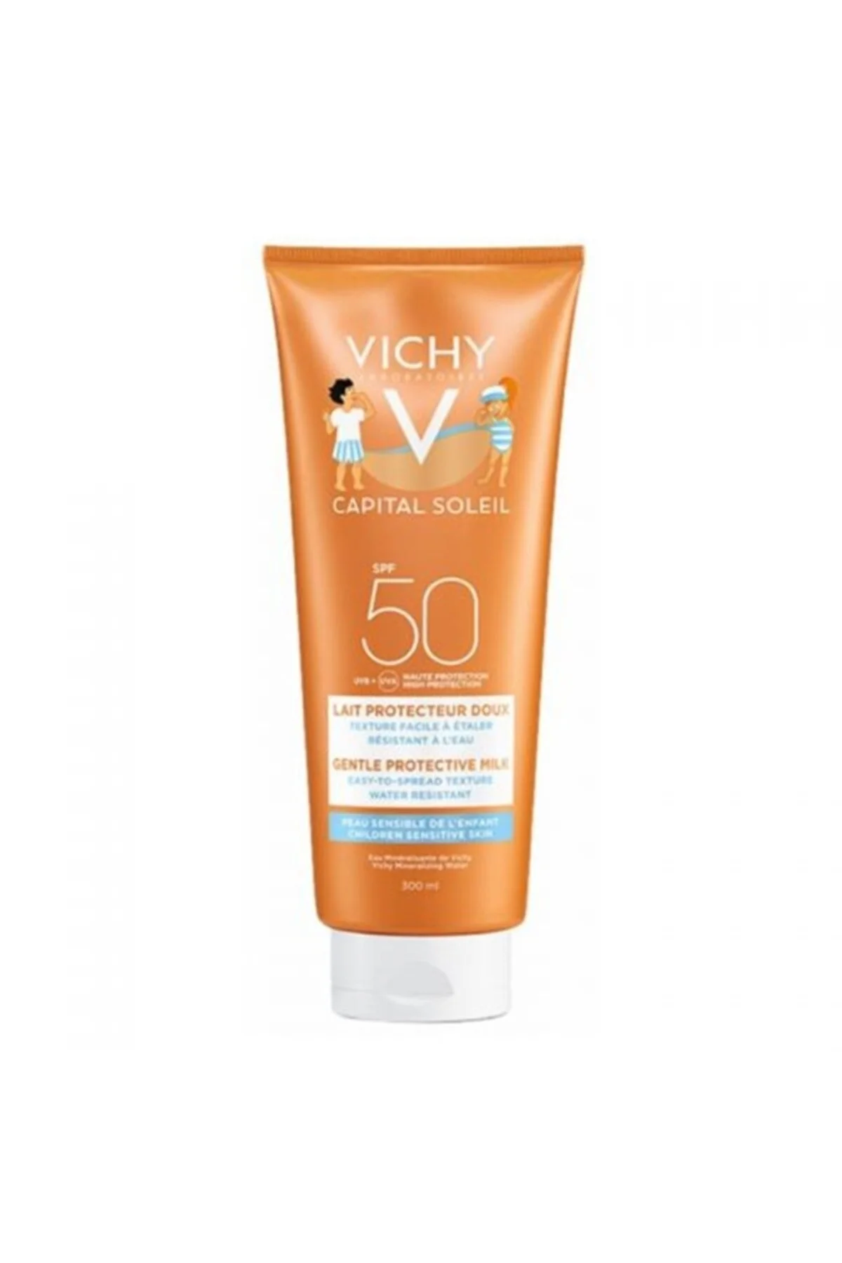 کرم ضد آفتاب کودک شیر محافظ ملایم برای بچه ها صورت محافظت شده و بدن کودکان SPF 50 ویشی Vichy