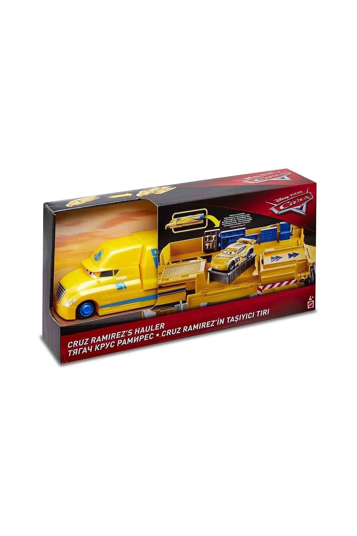 ماشین اسباب بازی 3 ماک هاولر کامیون حمل و نقل زرد FLK11 Cars