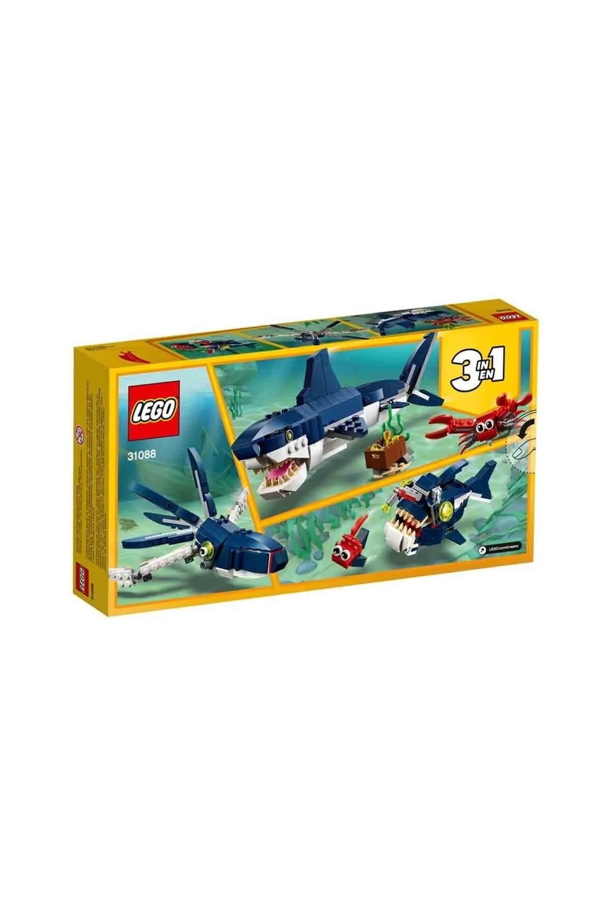 لگو و اسباب بازی های ساخت محور CREATOR DEEP SEA CREATURES 3 در 1 230 PIECES 31088 از ترکیه LEGO