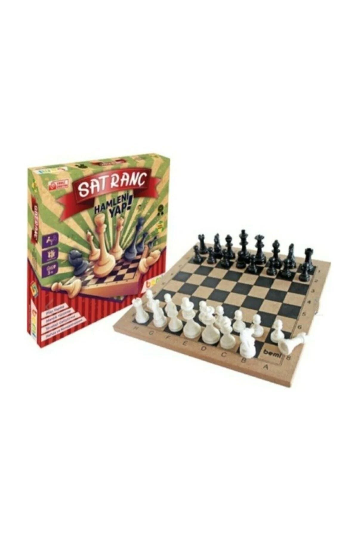 شطرنج بازی آموزشی WOODEN CHESS SET MIND INTELLIGENCE TOY BEMİ