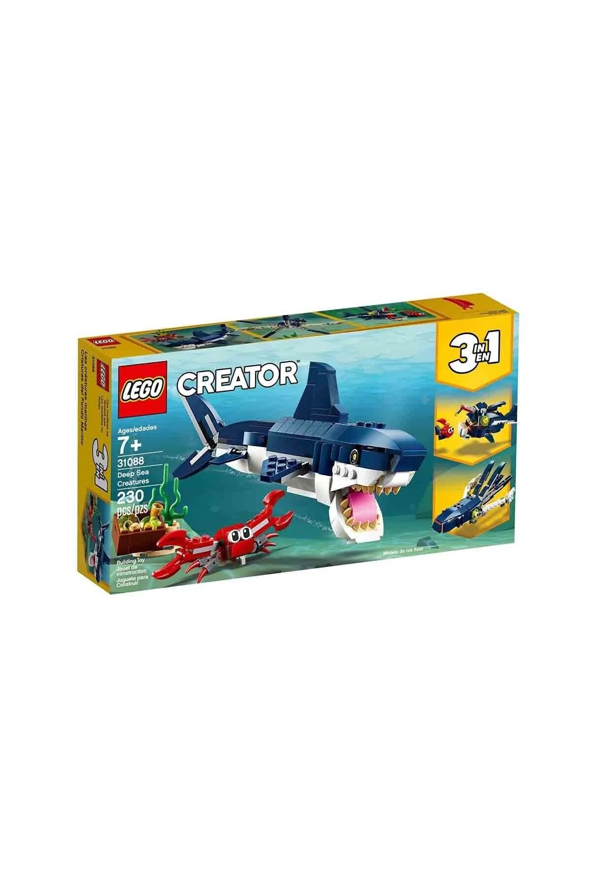 لگو و اسباب بازی های ساخت محور CREATOR DEEP SEA CREATURES 3 در 1 230 PIECES 31088 از ترکیه LEGO