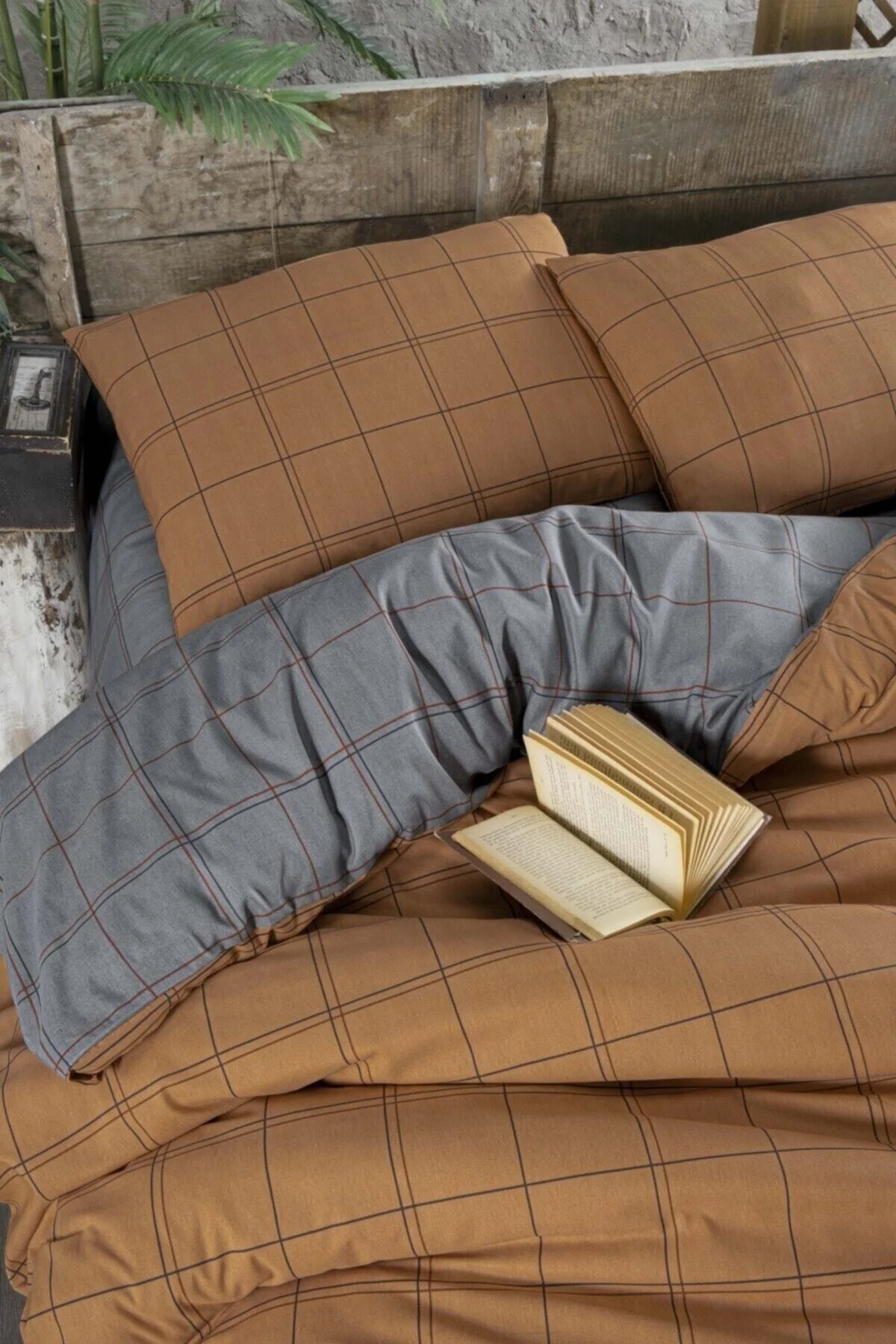 کاور لحاف دو نفره زرد ست روتختی بونیتا عدد 200x220 قهوه ای Mulberry