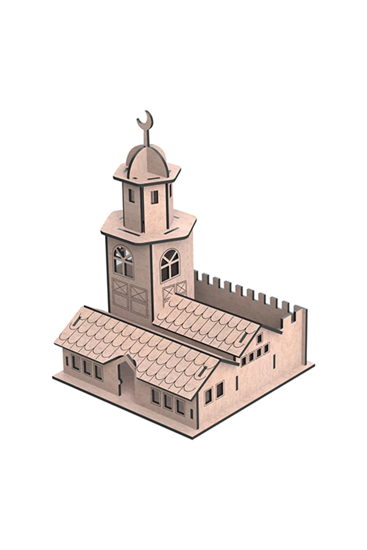 پازل سه بعدی ست برس رنگ چوبی MAIDEN'S TOWER مدل نقاشی Maketix