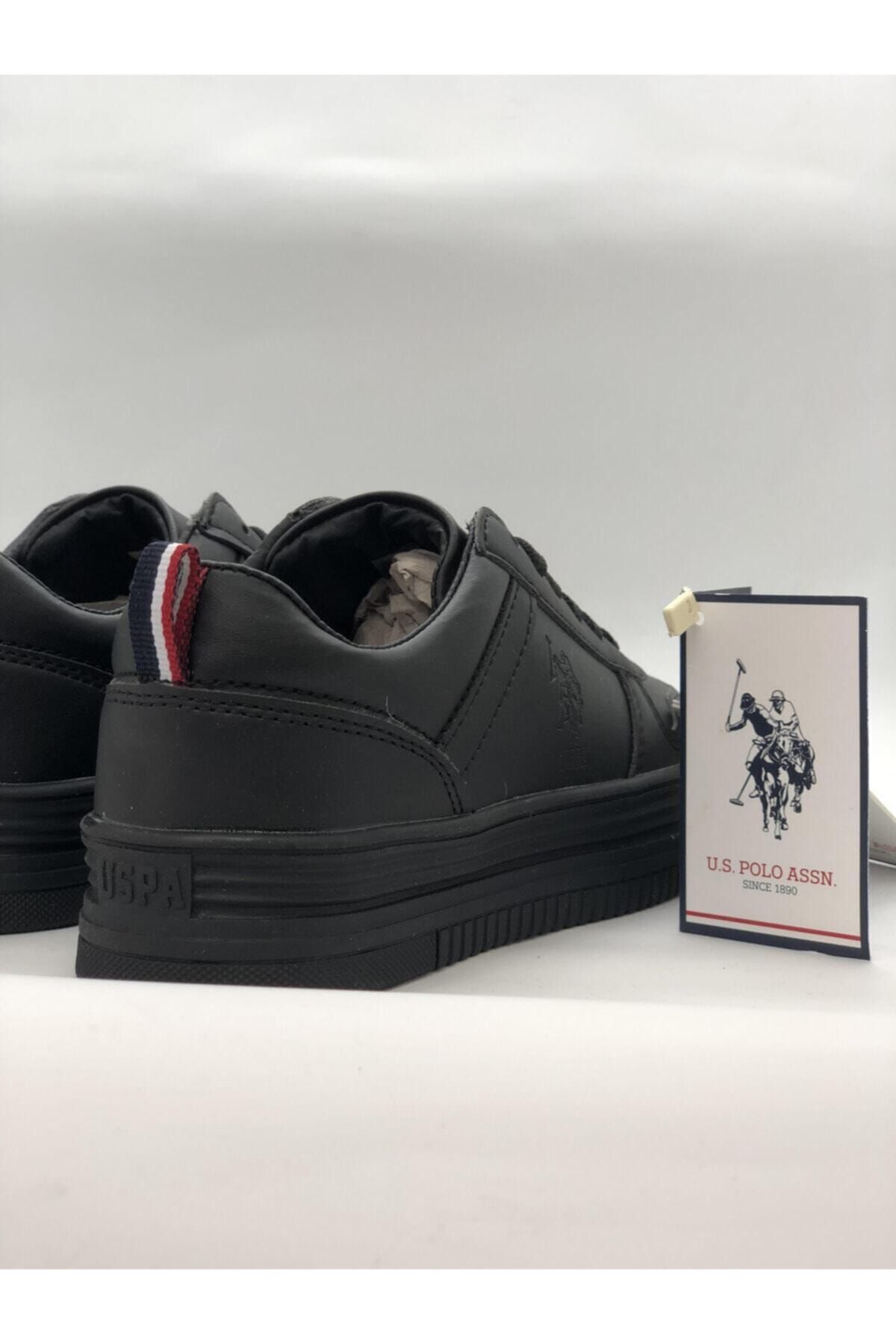 اسنیکر مشکی زنانه کفش ورزشی سیاه اورجینال U.S. Polo Assn.