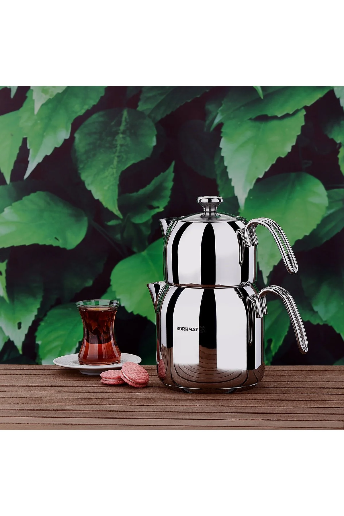 کتری قوری چای‌ساز سنتی ALIA TEAPOT TEAM 2.9LT اورجینال KORKMAZ