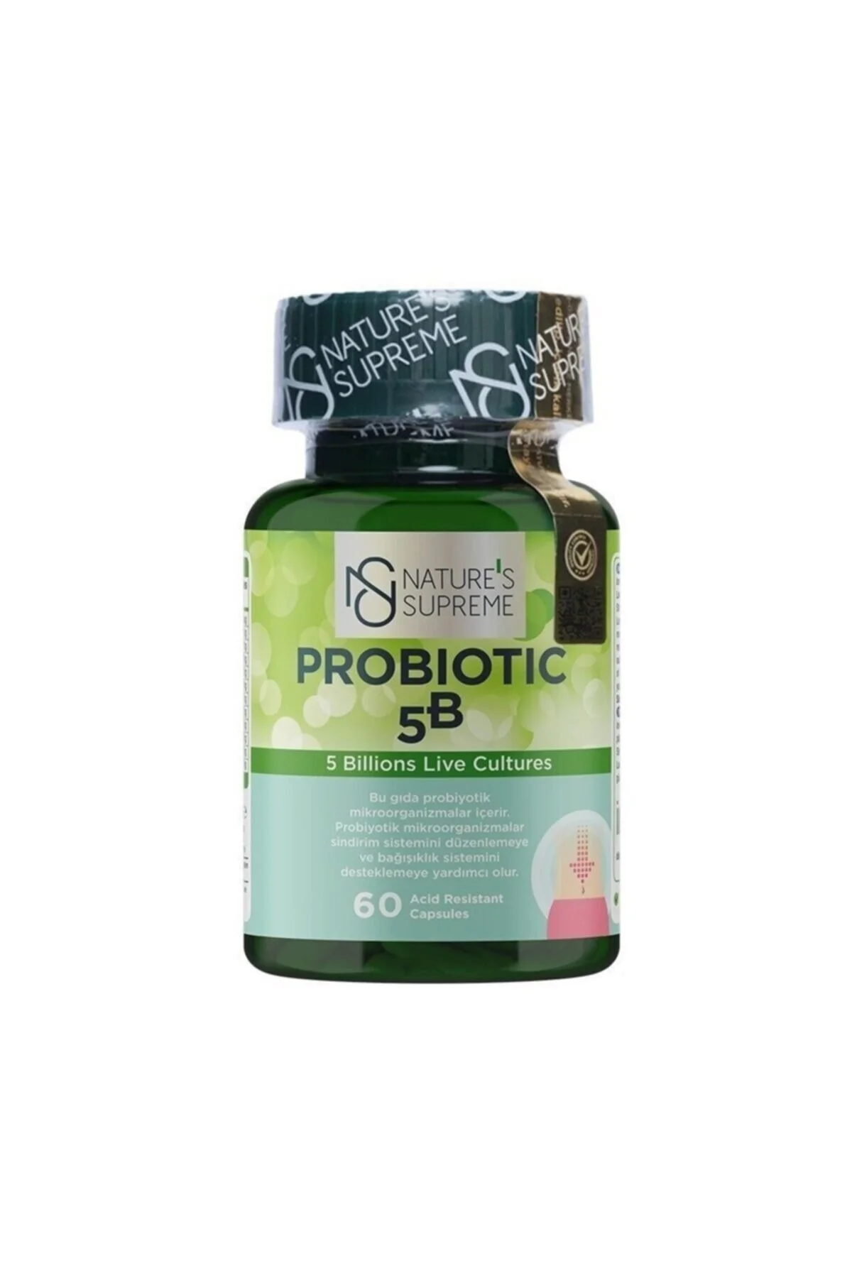 ویتامین مردانه و زنانه کپسول پروبیوتیک 5B 60 اورجینال Natures Supreme