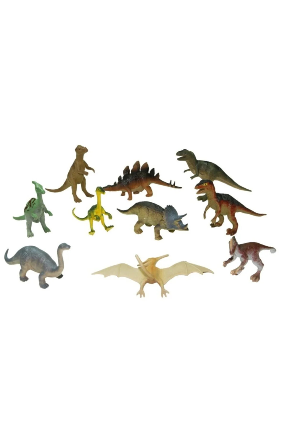 اسباب بازی های فیگور حیوانی چهره دایناسور جعبه 10 تکه حیوانات مجموعه شکل SCNTOYS Vardem