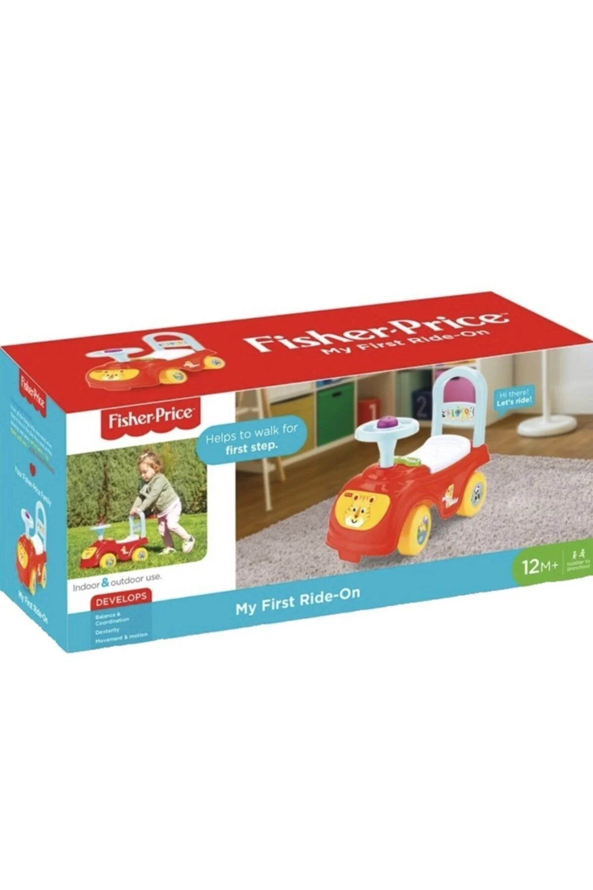 وسیله نقلیه پدالی چند رنگ مردانه و زنانه اولین ماشین قدم من اورجینال Fisher Price