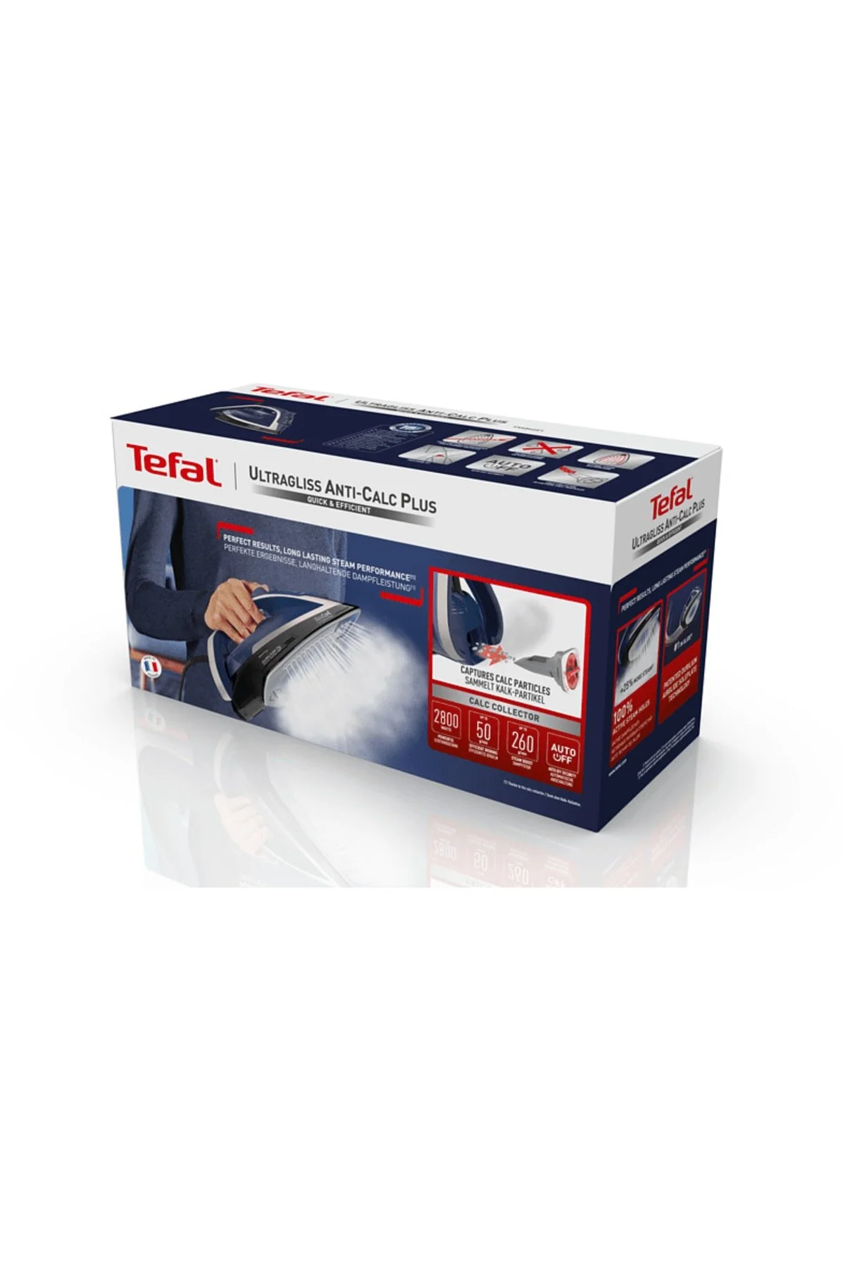 اتو بخار 2400 وات سورمه‌ای تفال Tefal