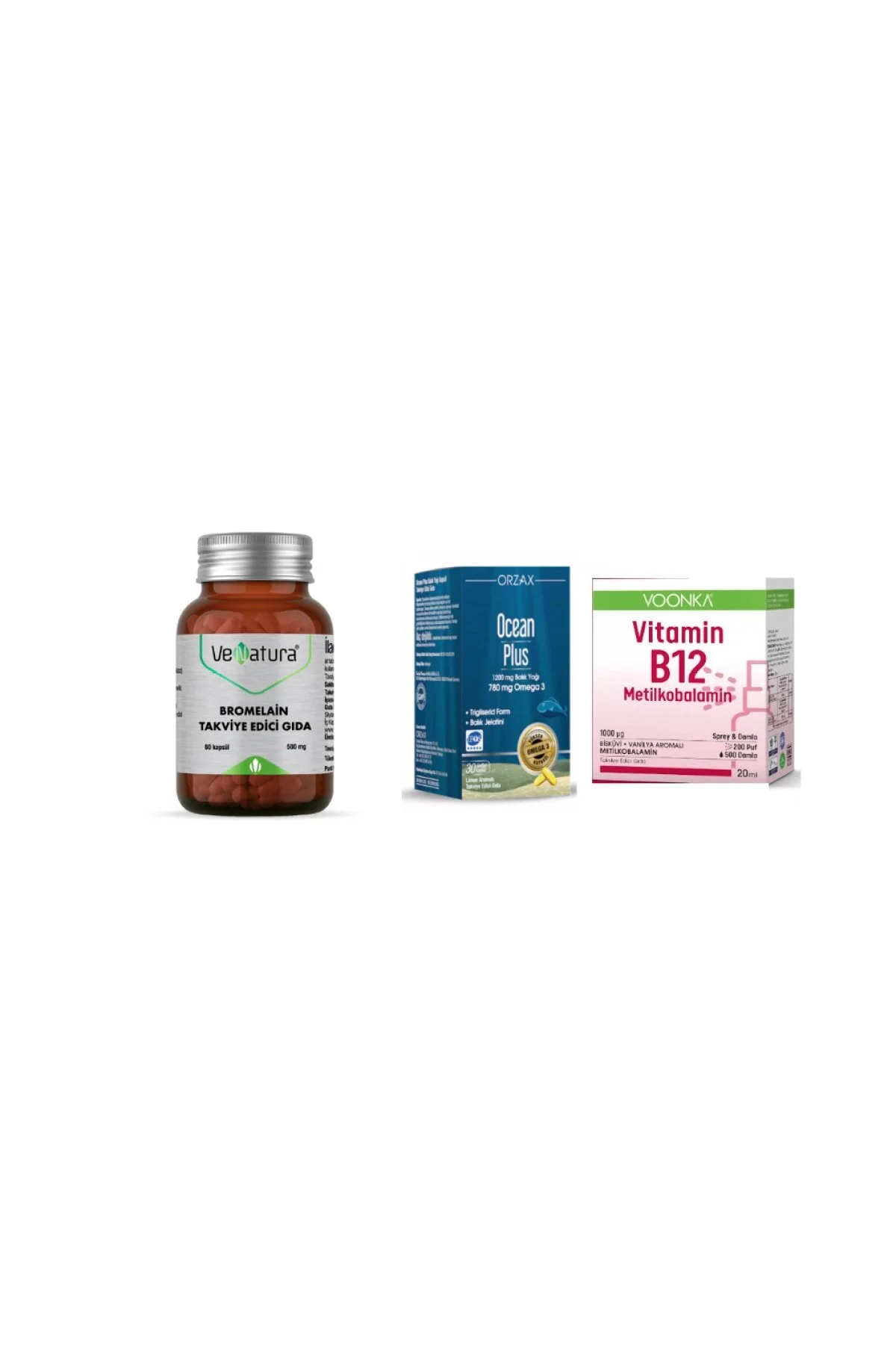 ویتامین روغن ماهی کپسول 60 30 کپسول+ویتامین B12 20 میلی لیتر Venatura
