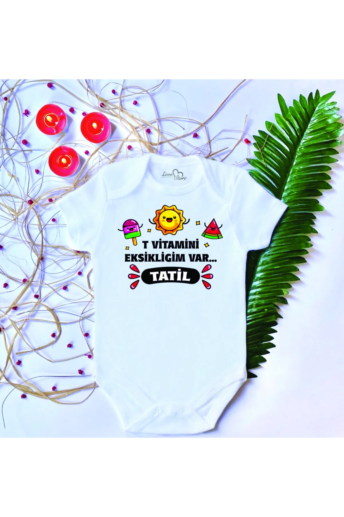 LoveStore بدنه بادی 100% پنبه ای چاپ شده برای تعطیلات یونیسکس