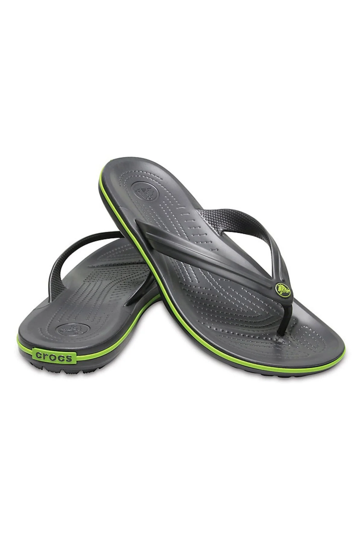 کفش مردانه Crocband Flip Graphite Volt Green کراکس Crocs