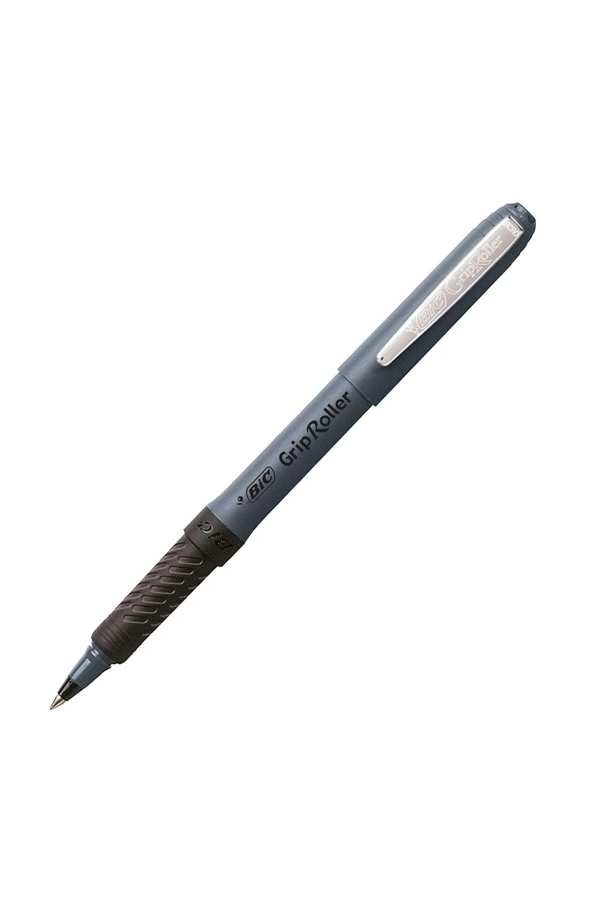 خودکار ژله ای خاکستری قلم غلتک آنفولانزا میکرو ریز 0.5 میلی متر سیاه بیک Bic