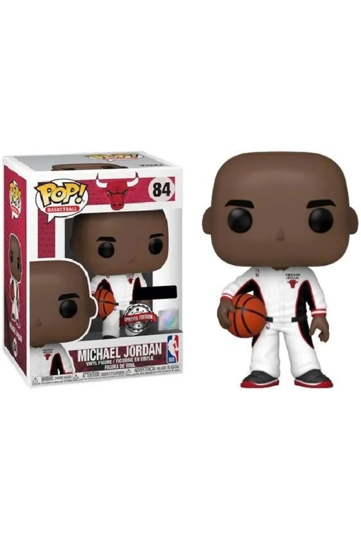 فیگور محدود و اورجینال Funko Pop مایکل جردن NBA با لباس گرم‌کن سفید Funko