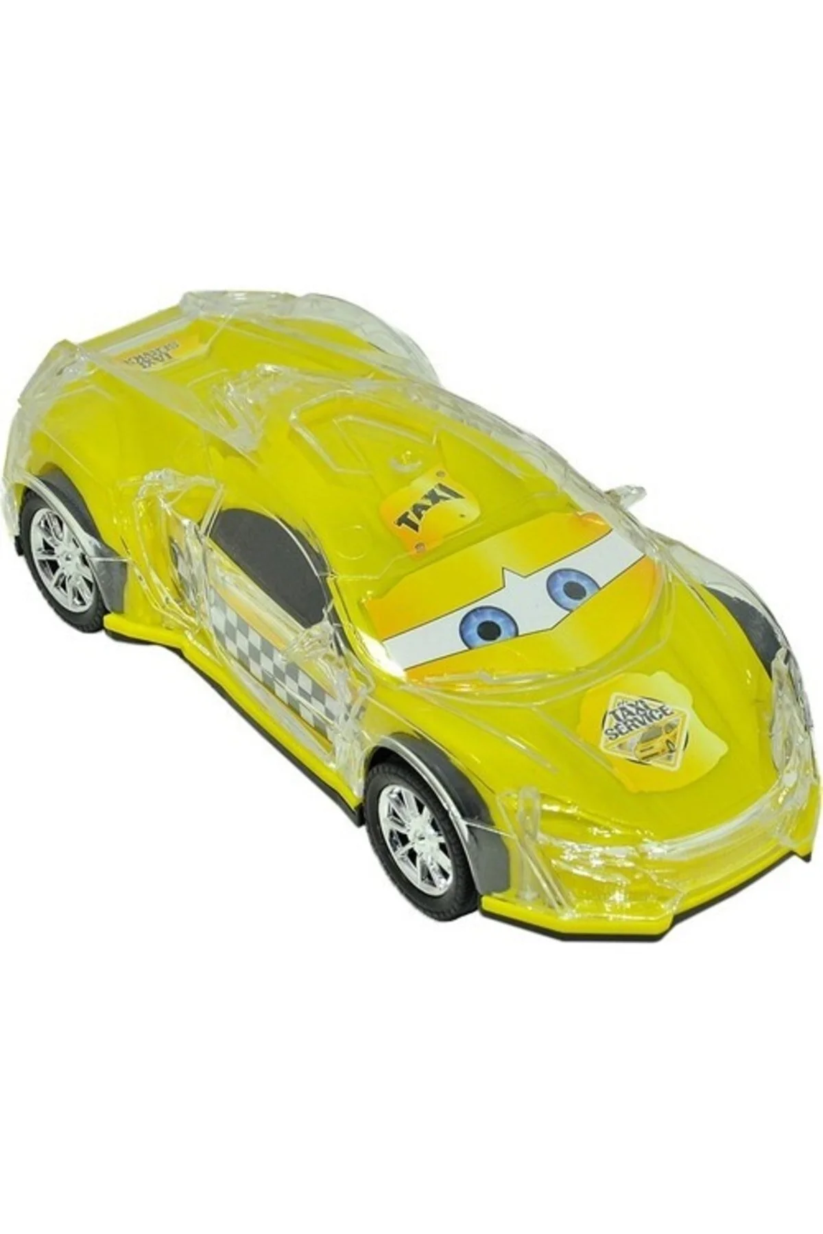 ماشین اسباب بازی TOY MOVABLE WITH SOUND AND LIGHT MULTI TURN TAXI CAR Prestij