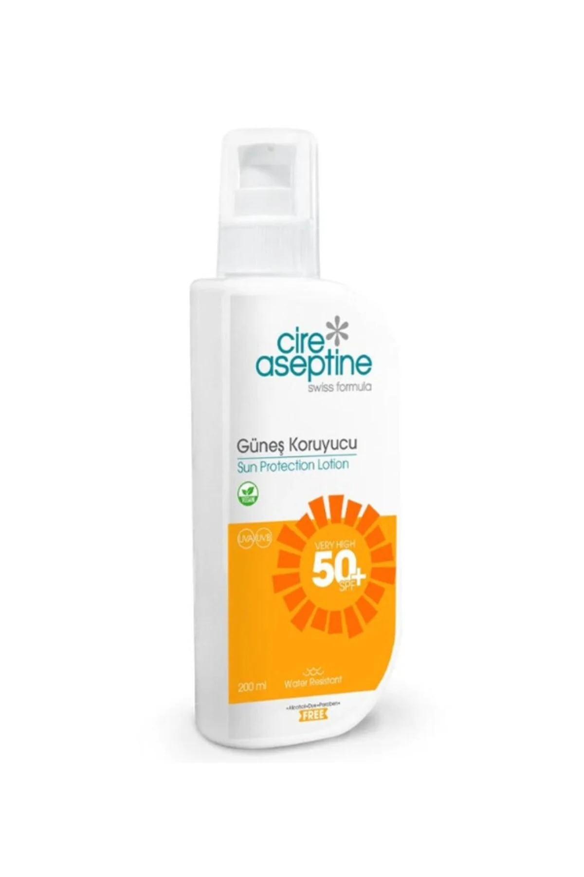 کرم ضد آفتاب صورت MUSTORE UVA UVB آب 50 SPF 200 میل Cire Aseptine