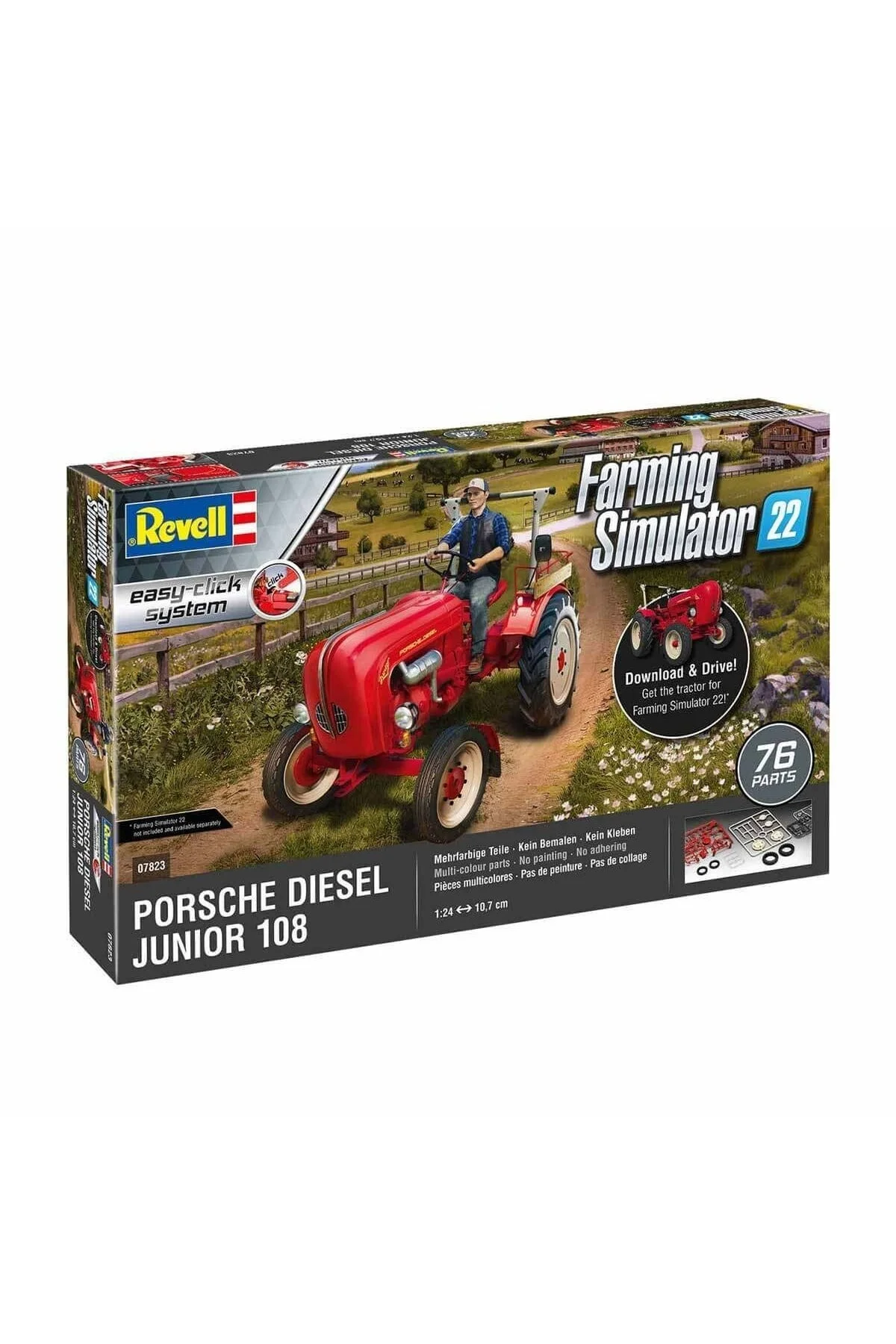 بازی های رومیزی 1:24 Porsche Junior Farming Tractor Vsa07823 REVELL