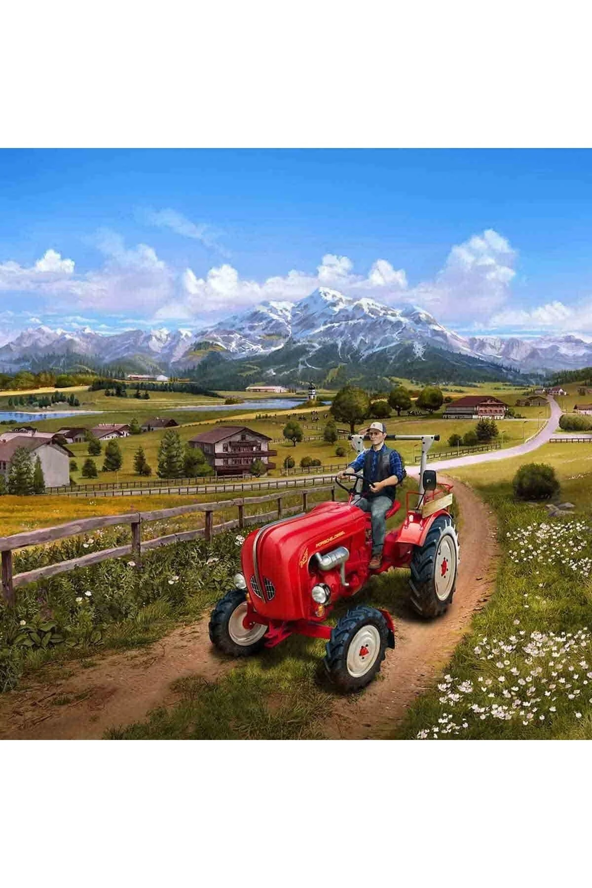 بازی های رومیزی 1:24 Porsche Junior Farming Tractor Vsa07823 REVELL