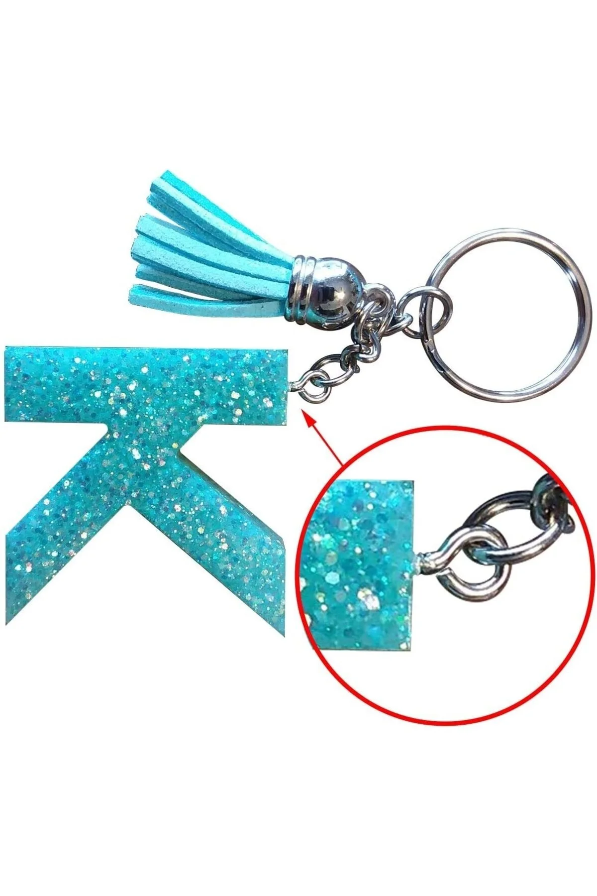 جلیقه کلید ناخن گردنبند جاکلیدی اپوکسی 50 عدد پیچ جواهر رزینی cnk craft shop