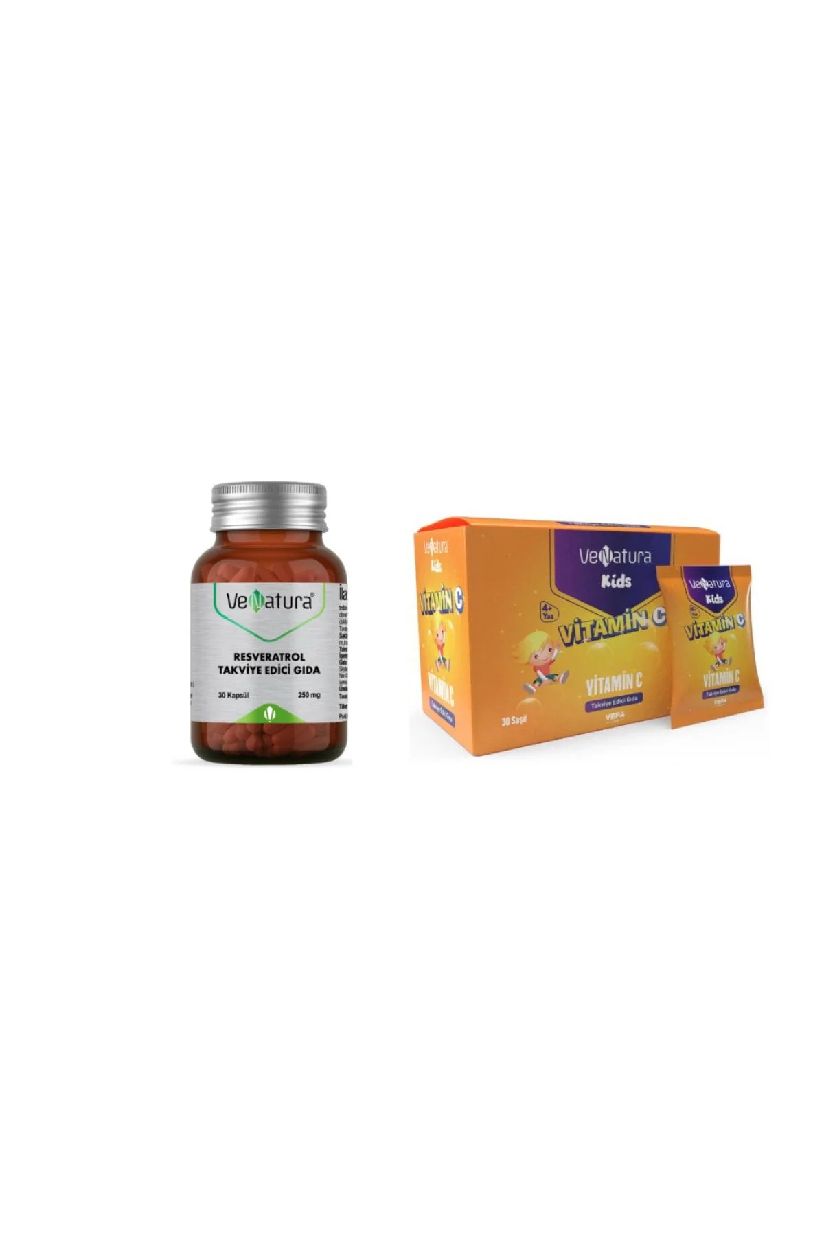 ویتامین دخترانه و پسرانه بچگانه RESVERATROL 250 میلی گرم 30 کپسول + برای کودکان C Venatura