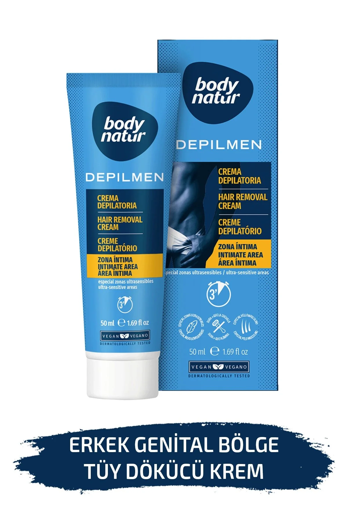 کرم موبر ناحیه تناسلی مردانه – 50 میلی لیتری Body Natur