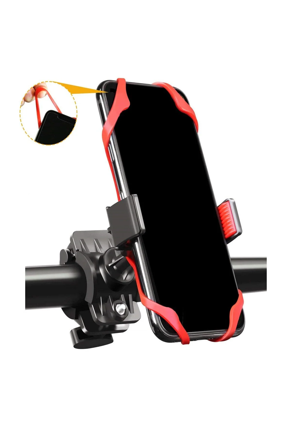 پایه نگهدارنده تلفن در خودرو سیاه برقی دوچرخه موتور سیکلت طبقه بندی شده پاورتچ  Powertec